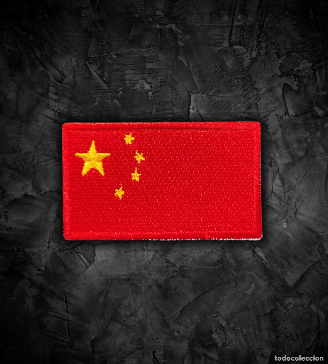 Militaria: CHINA Parche bandera termoadhesiva - Foto 1