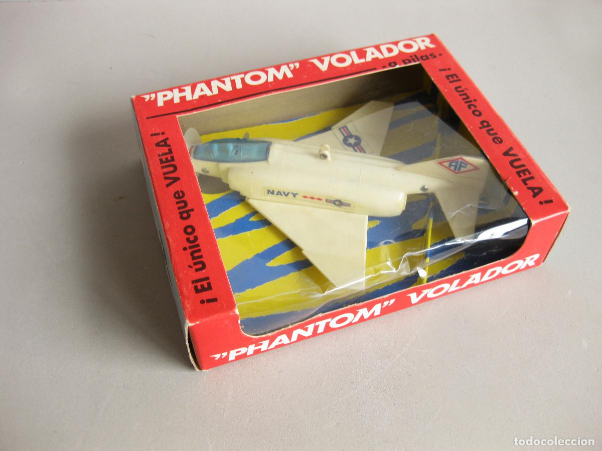 Militaria: AVI&Oacute;N DE JUGUETE PHANTOM VOLADOR MARCA KAPLAX EN CAJA