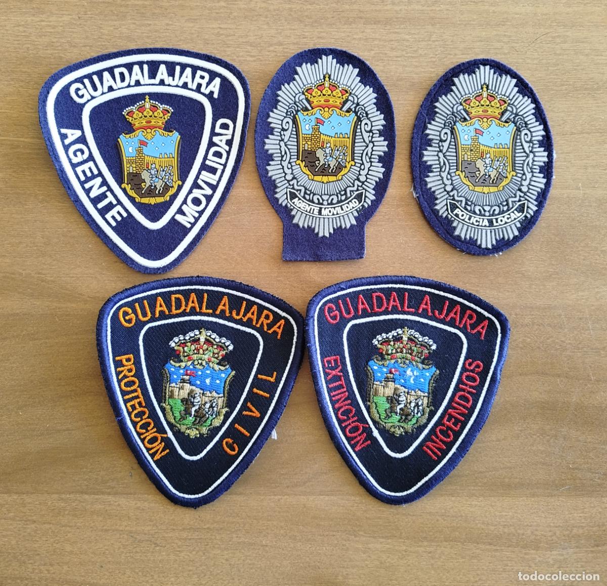 Militaria: LOTE 5 PARCHE POLICIA LOCAL - BOMBEROS - AGENTE MOVILIDAD - PROTECCION CIVIL DE GUADALAJARA