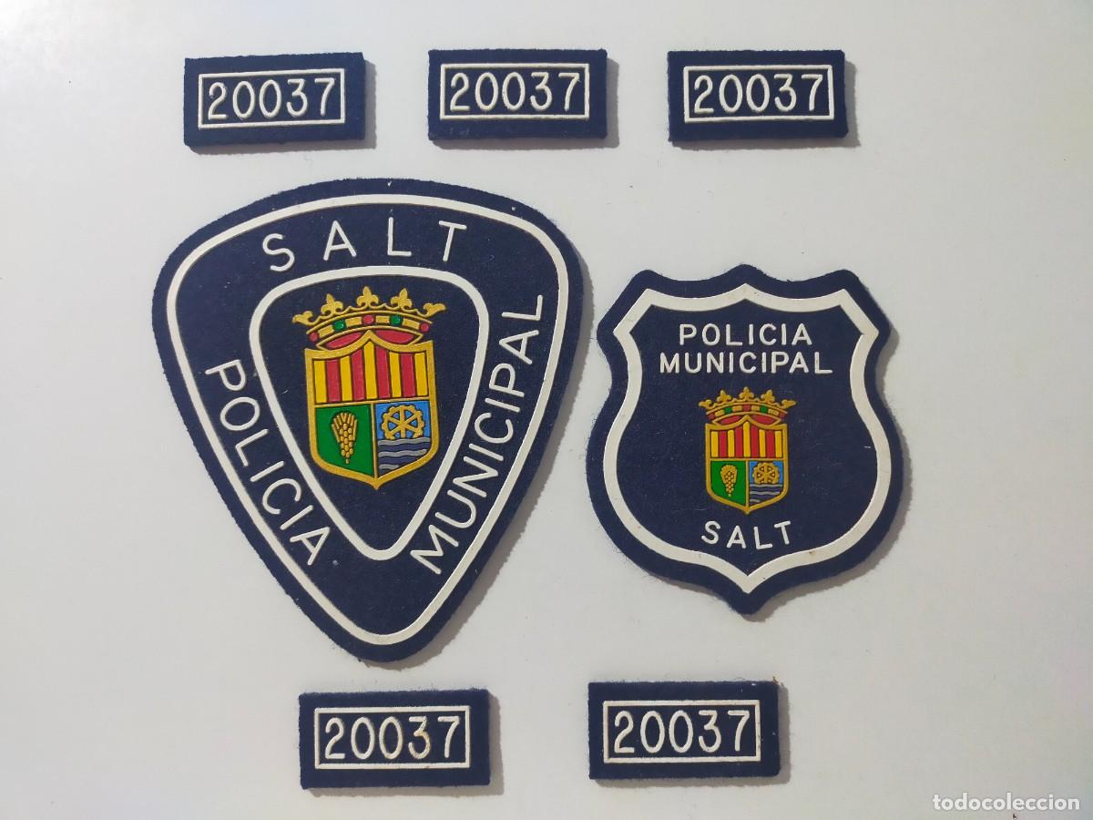 Militaria: Conjunto de Parches de tela: POLICIA LOCAL de Salt (Girona)