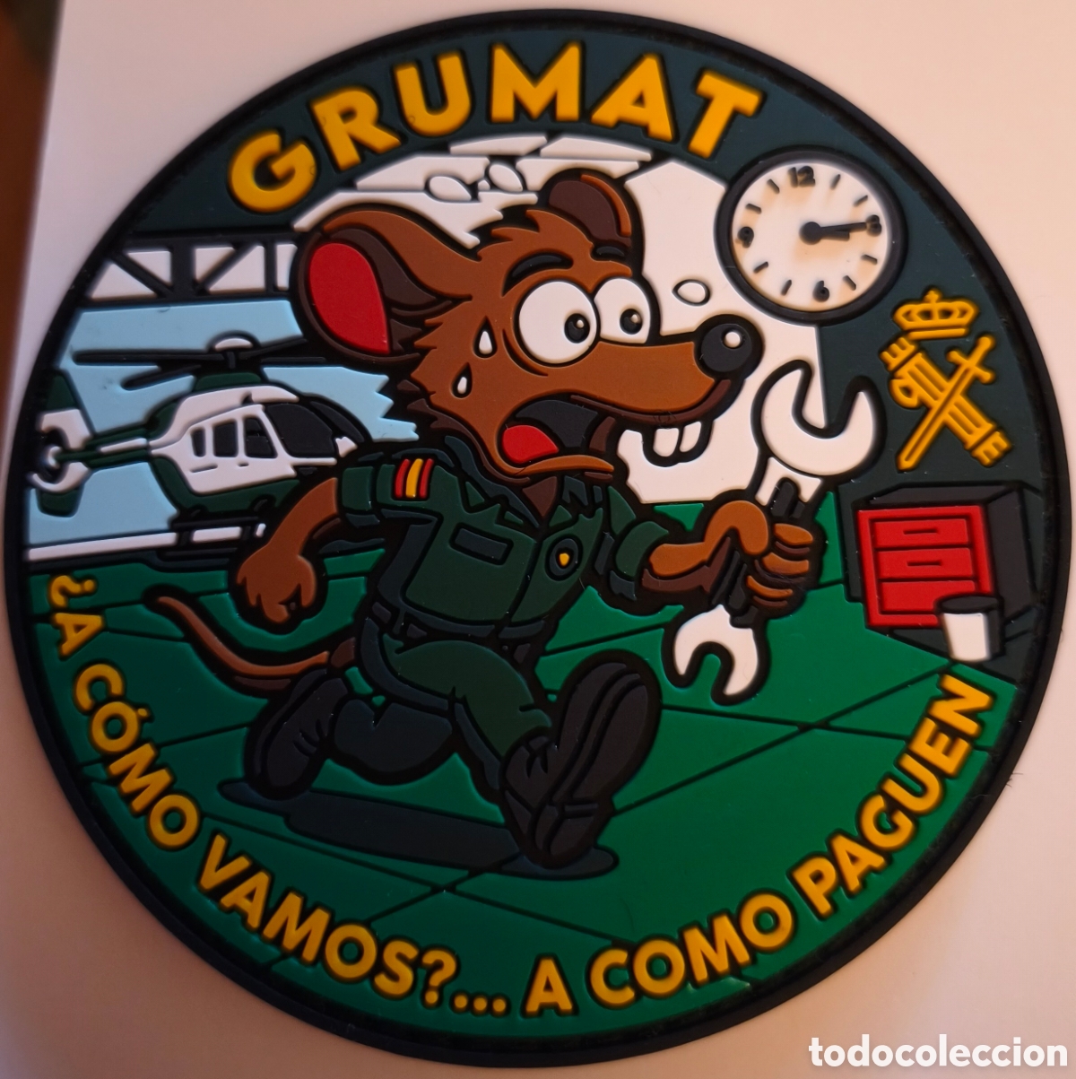 Militaria: PARCHE EMBLEMA DE BRAZO EN GOMA CON VELCRO GRUMAT G. CIVIL