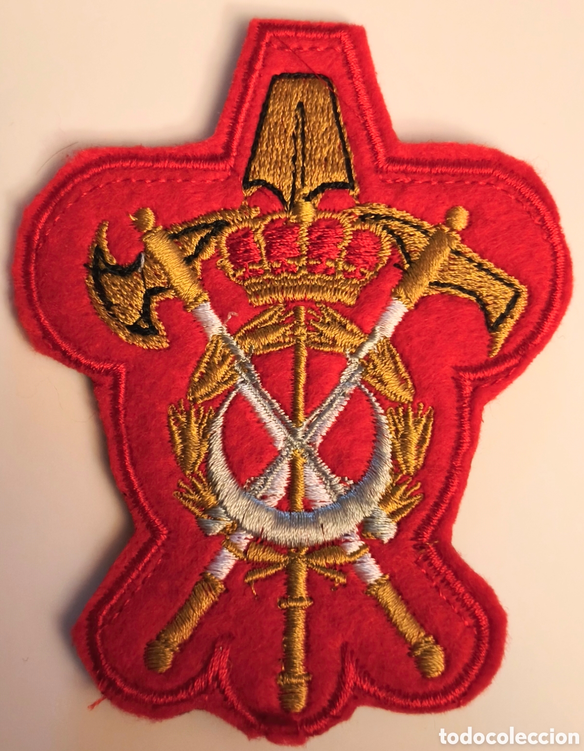 Militaria: PARCHE EMBLEMA DE BRAZO GASTADORES REGULARES MELILLA 52 10&times;8 CMS