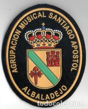 Militaria: parche BANDA DE MUSICA AGRUPACION MUSICAL SANTIAGO APOSTOL ALBALADEJO