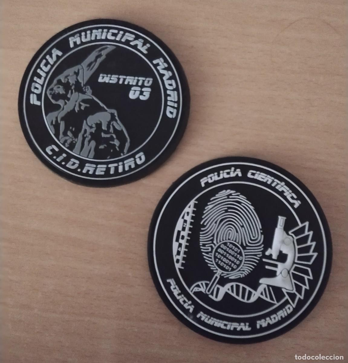 Militaria: 2 Parches polic&iacute;a local de Madrid