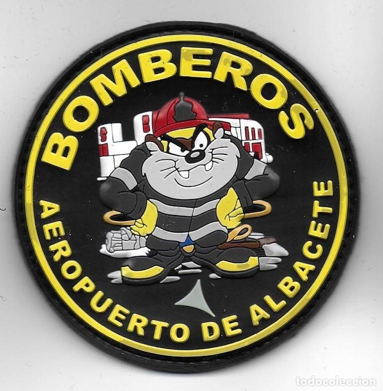 Militaria: parche BOMBEROS AEROPUERTO DE ALBACETE