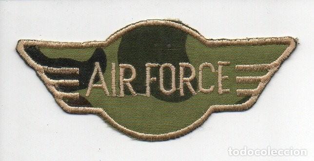 Militaria: PARCHE DE TELA, AIR FORCE. 10 X 4 CM