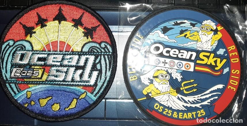 Militaria: LOTE X2 PARCHES EJERCITO AIRE OCEAN SKY 2025