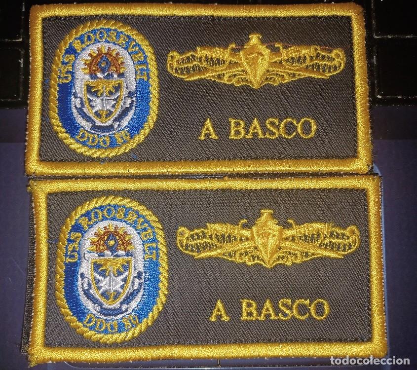 Militaria: LOTE X2 PARCHES ORIGINALES ARMADA USA US NAVY BA ROTA NUEVOS