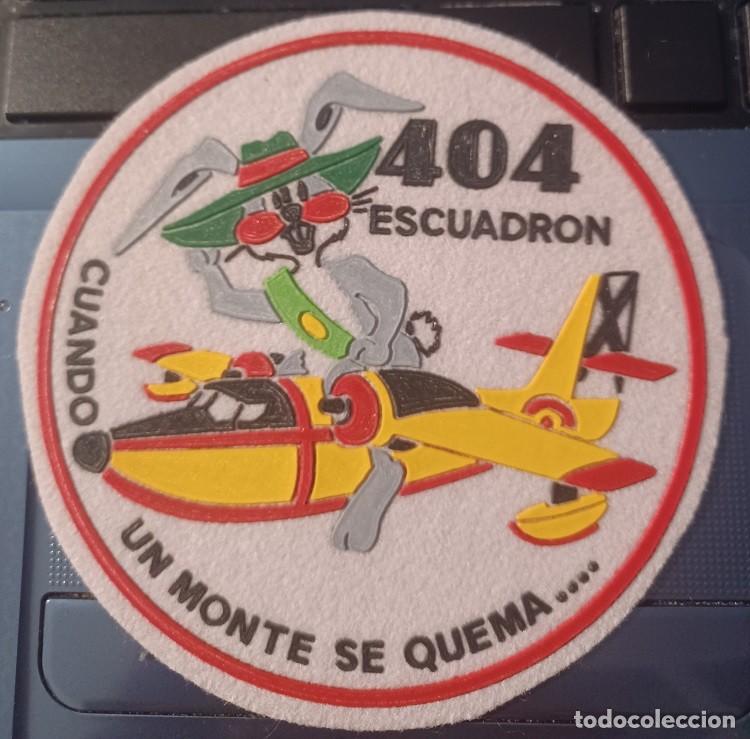 Militaria: PARCHE ANTIGUO EJERCITO AIRE 404 ESCUADRON APAGAFUEGOS NUEVO