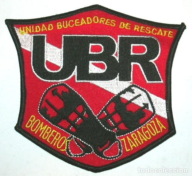 Militaria: parche BOMBEROS ZARAGOZA BUCEADORES