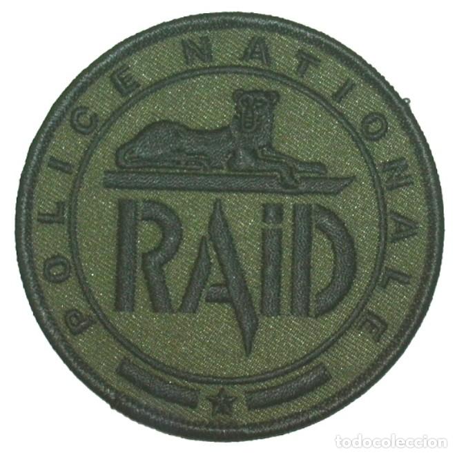 Militaria: parche POLICIA FRANCIA RAID SWAT VERDE