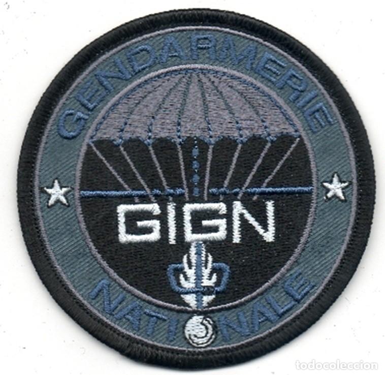 Military Antiques: parche POLICIA FRANCIA GIGN SWAT AZUL