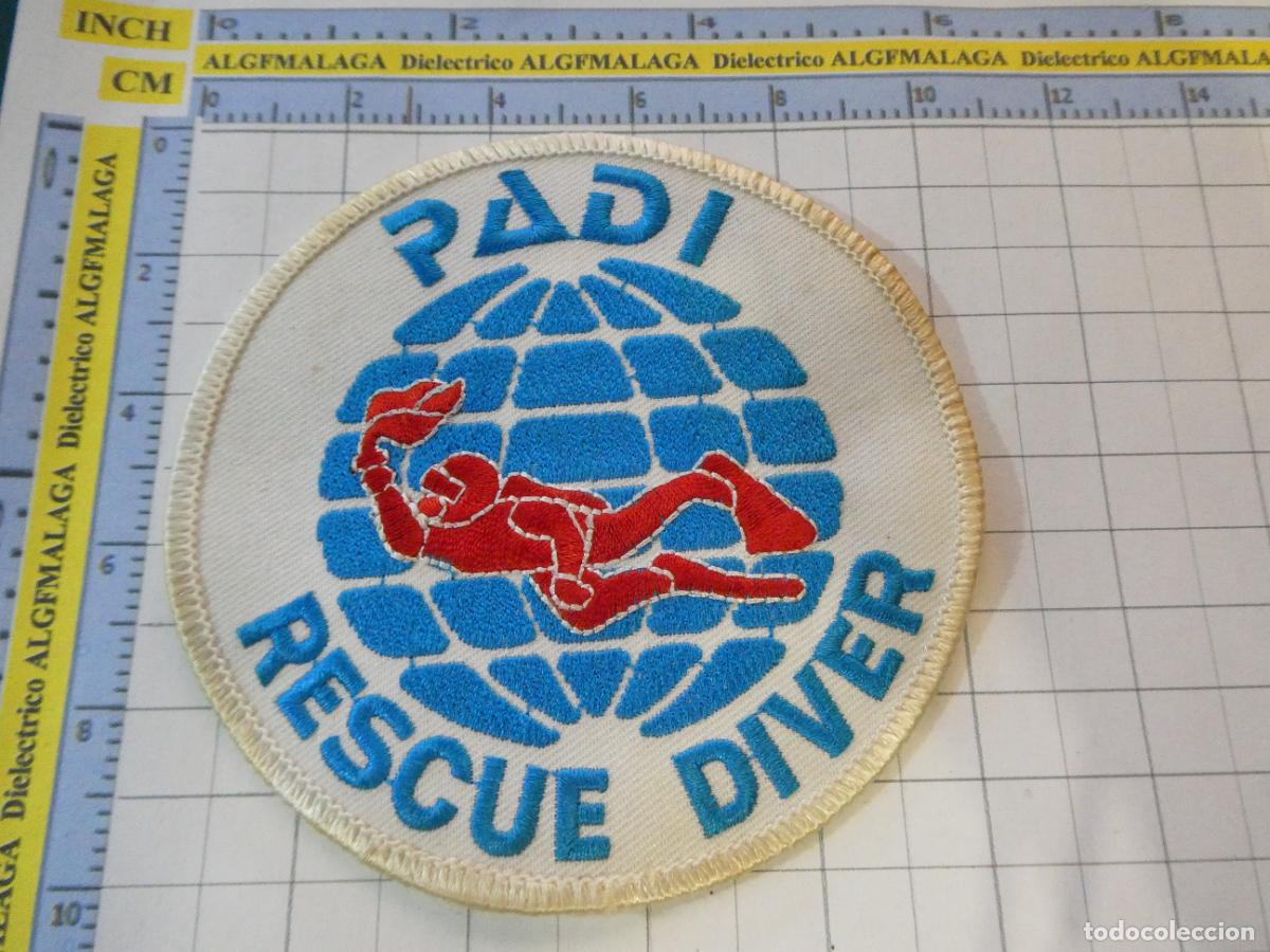 Militaria: PARCHE DE BUZOS SUBMARINISTAS SALVAMENTO. PADI RESCUE DIVER