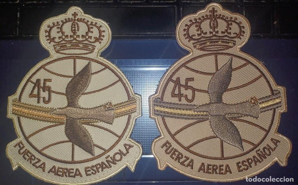 Militaria: LOTE X2 PARCHES ARIDOS EJERCITO AIRE 45 GRUPO FUERZAS AEREAS NUEVOS