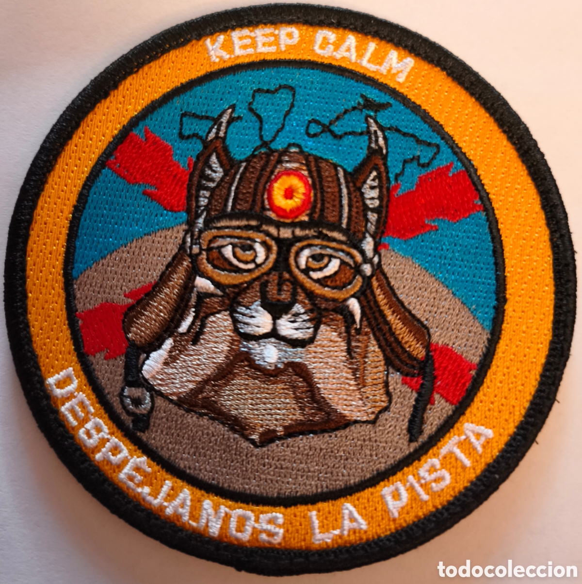 Militaria: PARCHE EMBLEMA DE BRAZO BORDADO A COLOR CON VELCRO PISTAS ALA 46 GANDO