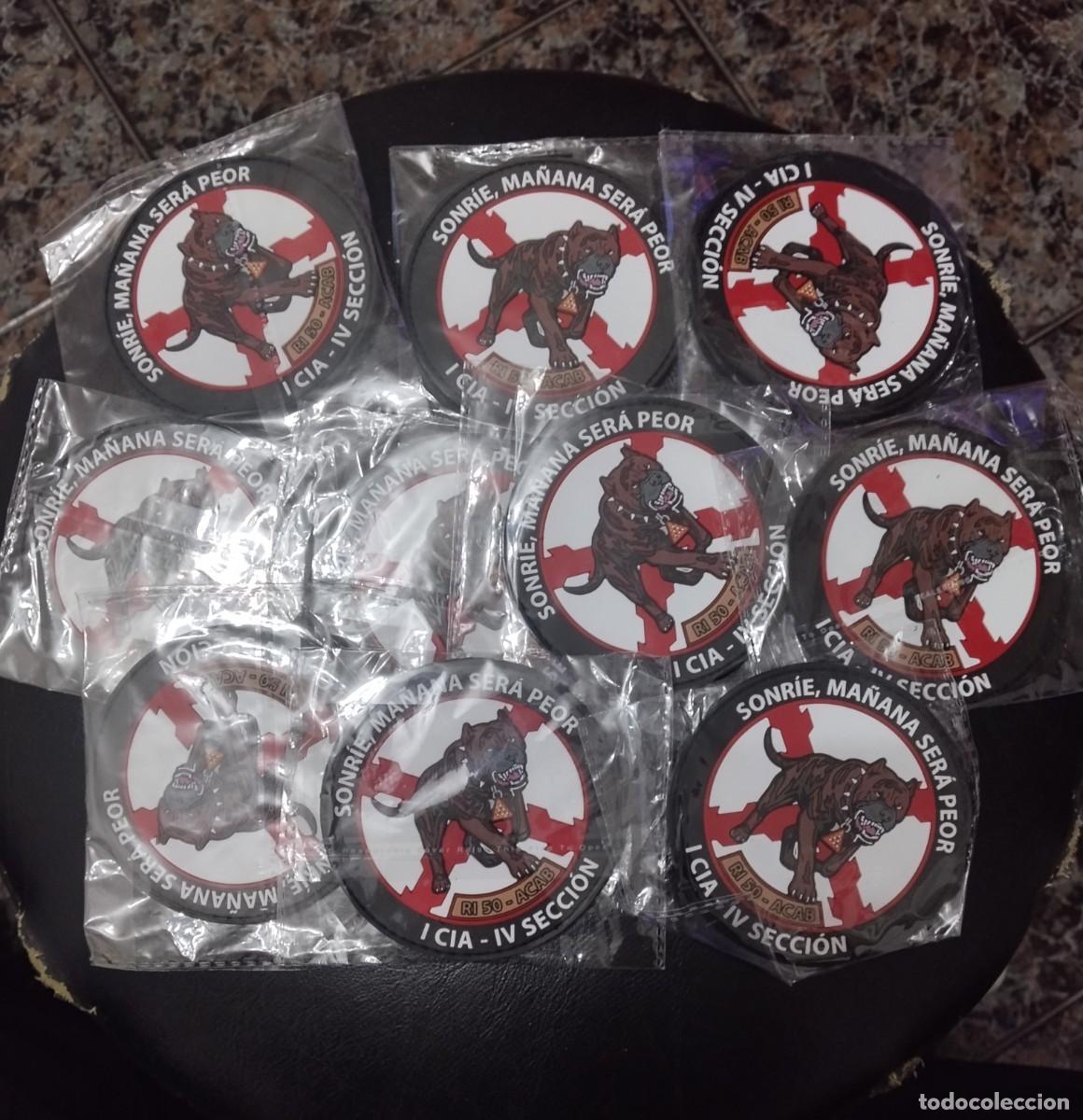 Militaria: Lote de 10 parches del Regimiento de Infanter&iacute;a CANARIAS 50
