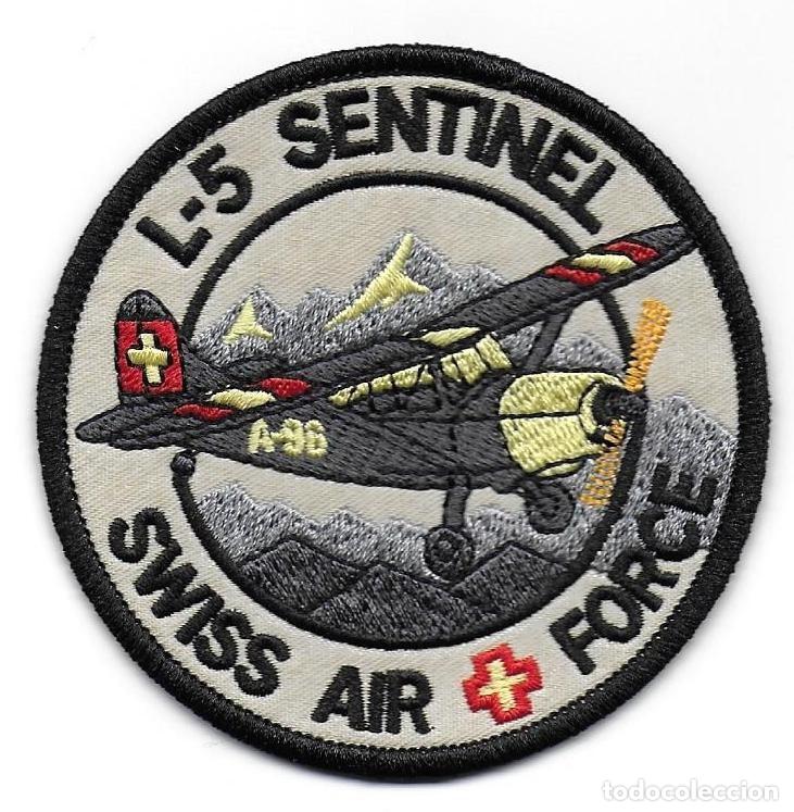 Militaria: parche SUIZA EJERCITO DEL AIRE L-5 SENTINEL