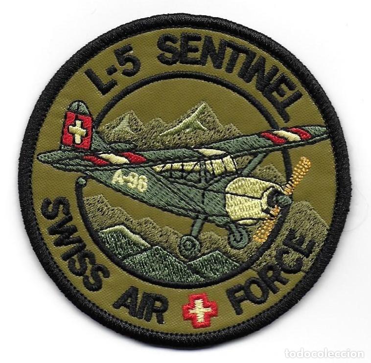 Militaria: parche SUIZA EJERCITO DEL AIRE L-5 SENTINEL