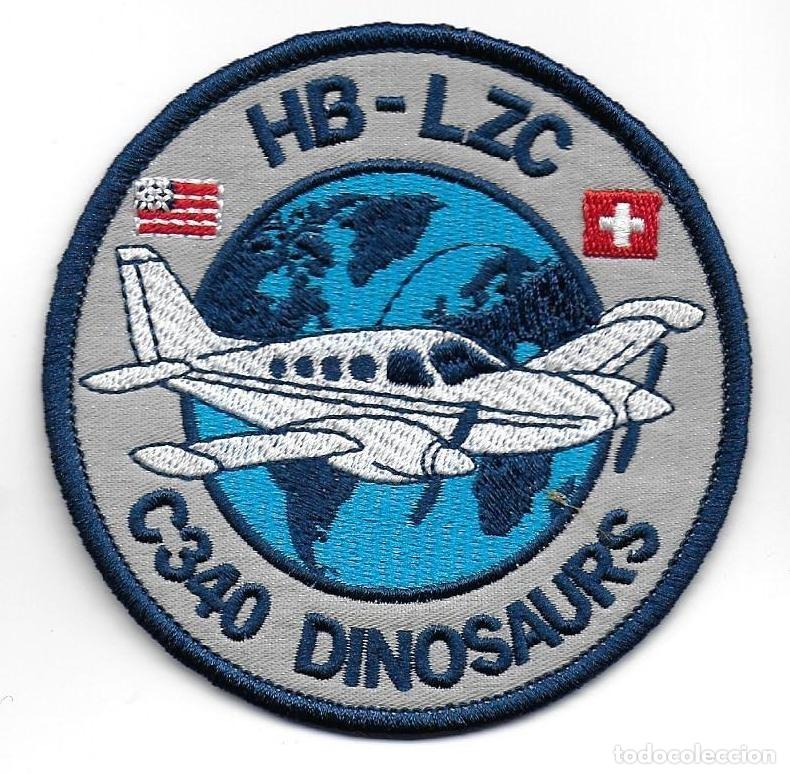 Militaria: parche SUIZA EJERCITO DEL AIRE C340 DINOSAURS