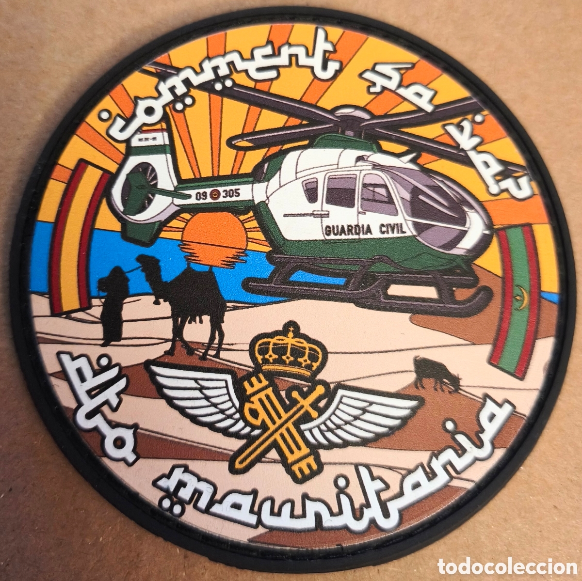 Militaria: PARCHE EMBLEMA DE BRAZO GOMA INYECTADA HELIC&Oacute;PTEROS G. CIVIL EN MAURITANIA