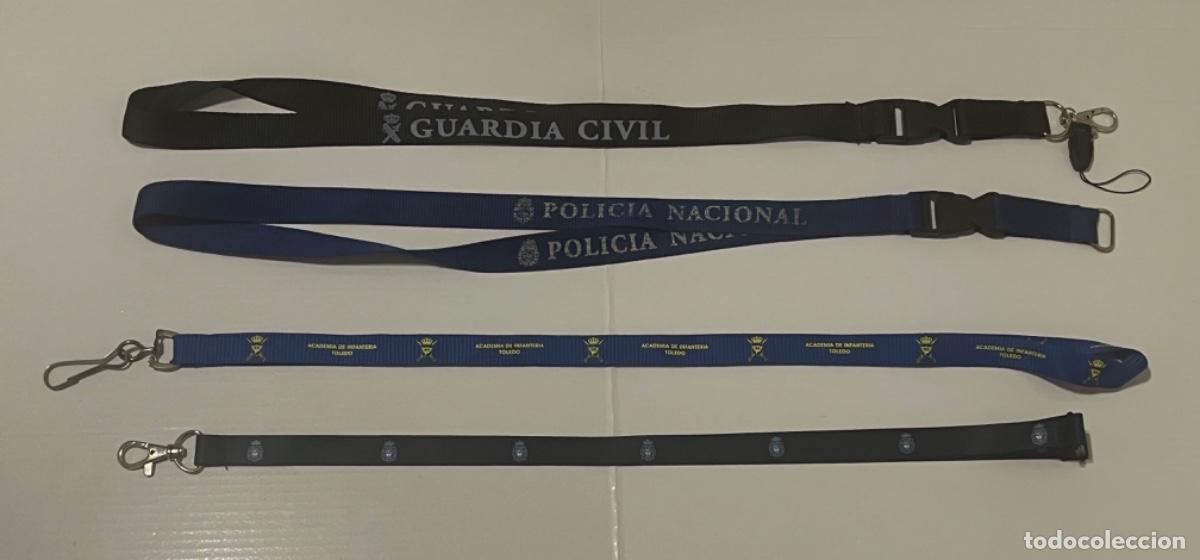 Militaria: 4 Lanyard POLIC&Iacute;A NACIONAL GUARDIA CIVIL ACADEMIA INFANTER&Iacute;A