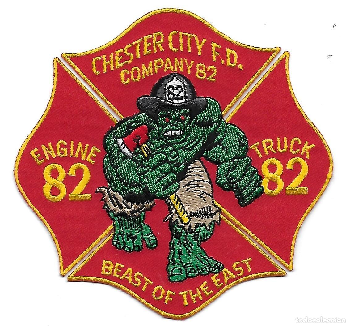 Militaria: parche BOMBEROS USA CHESTER