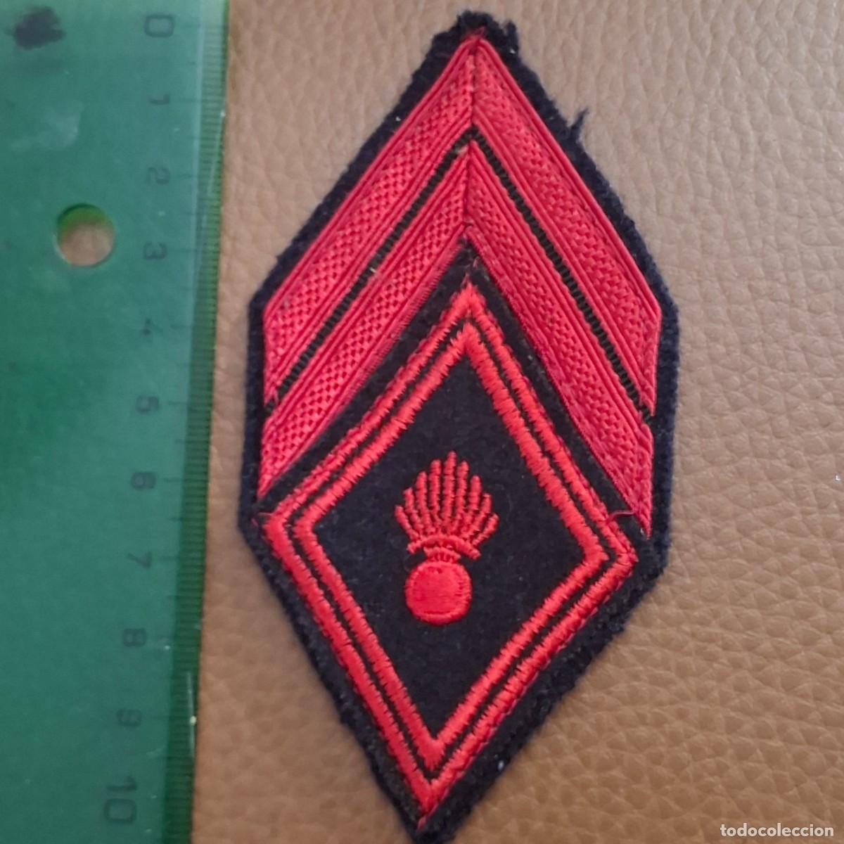 Militaria: Parche militar frances de Infanter&iacute;a con sangonera cabo. Modelo 1945