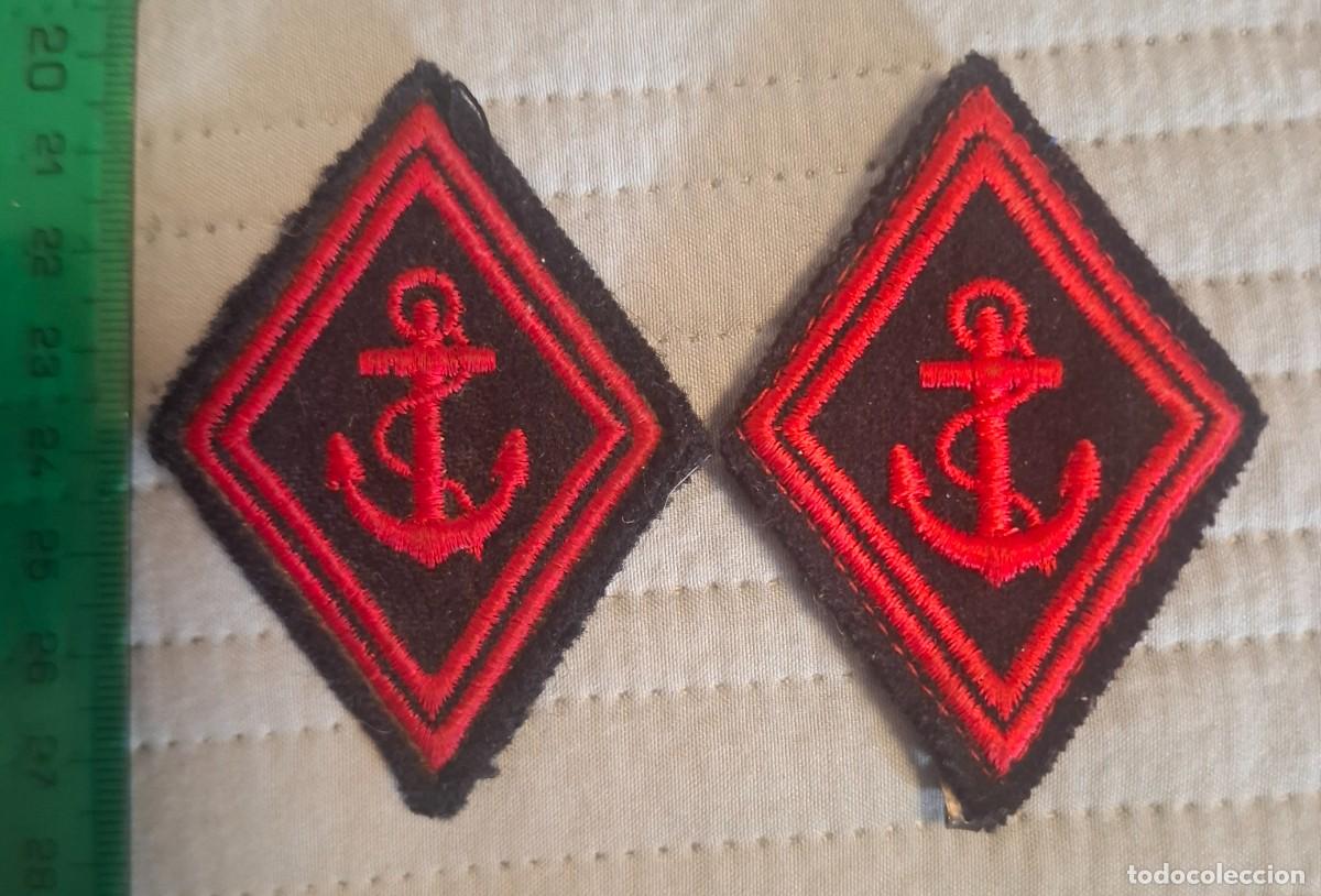 Militaria: 2 parches escudos de trpa de la marina francesa