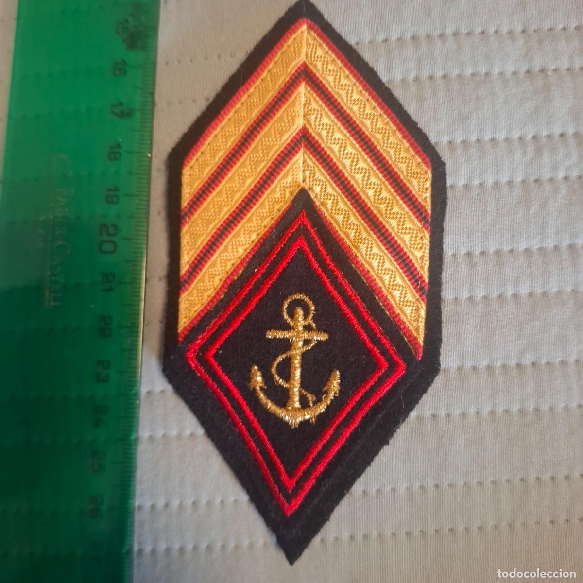 Militaria: Parche militar frances. Sargento. Infanter&iacute;a de Marina colonial