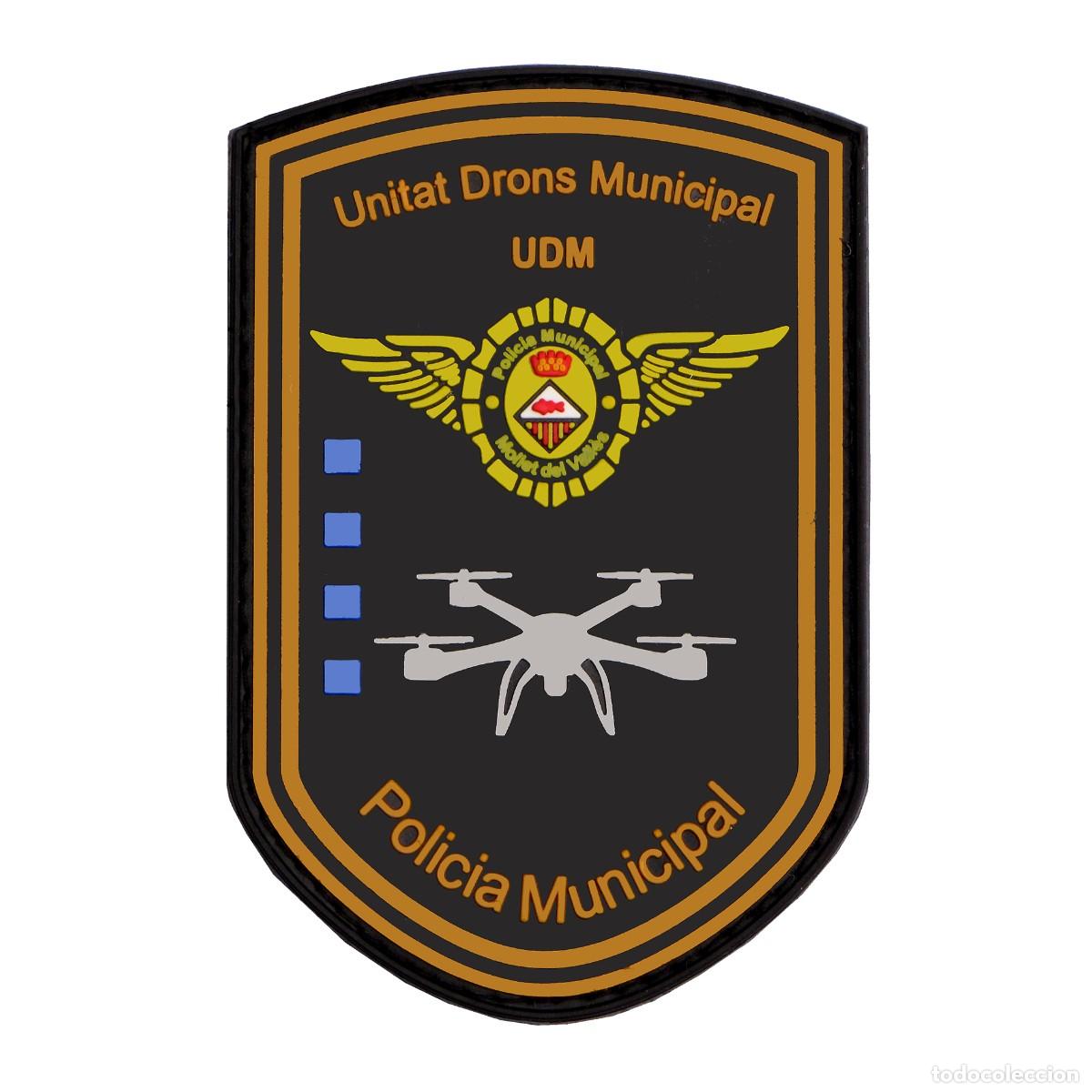 Militaria: parche DRONES POLICIA MUNICIPAL MOLLET DEL VALLES