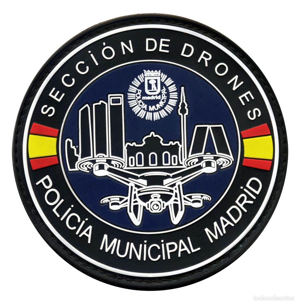 Militaria: PARCHE SECCION DE DRONES POLICIA MUNICIPAL MADRID