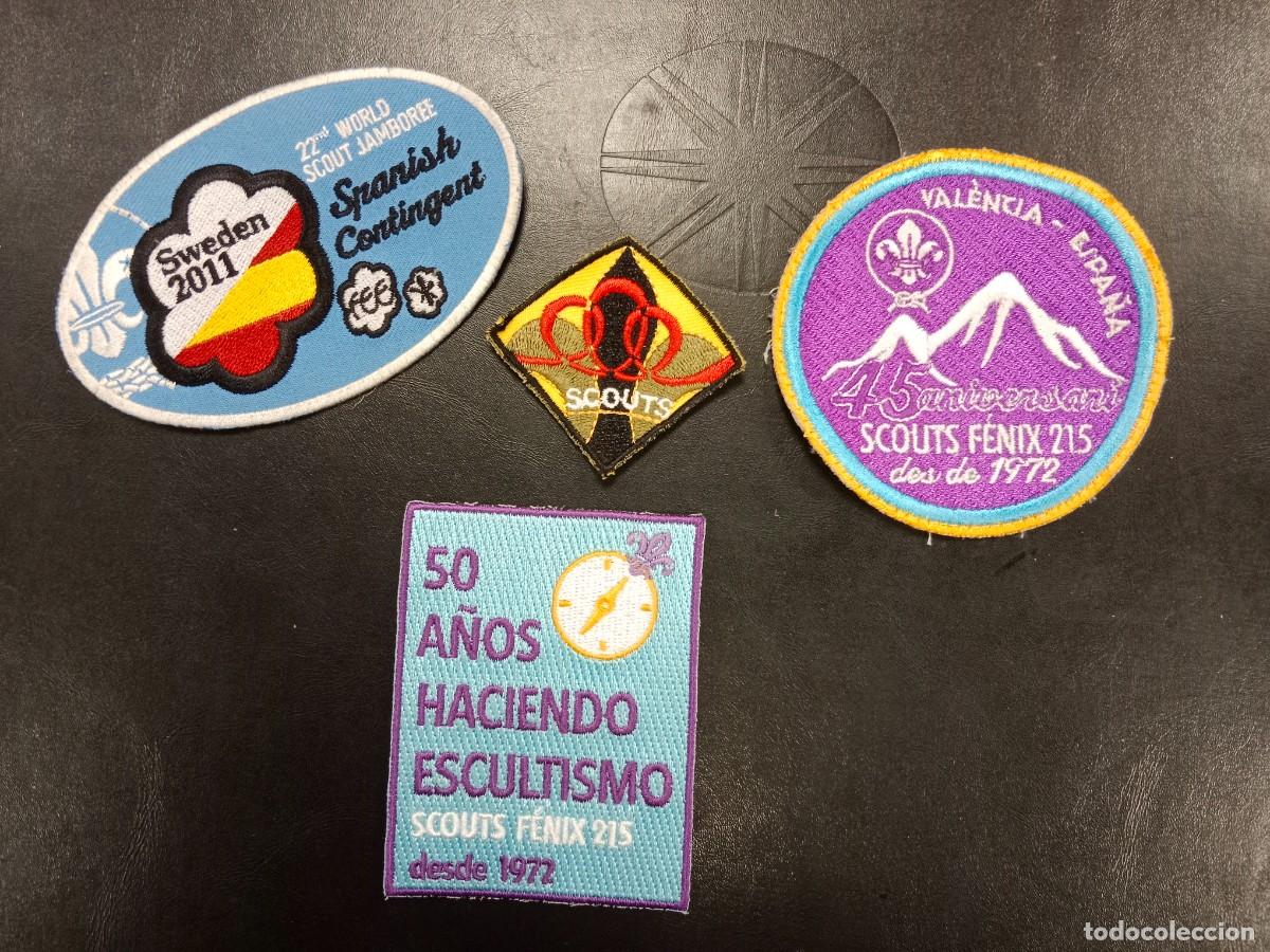 Militaria: LOTE DE PARCHES GRUPO BOY SCOUTS FENIX VALENCIA - 45 50 ANIVERSARIOS - 1972 - ESCULTISMO