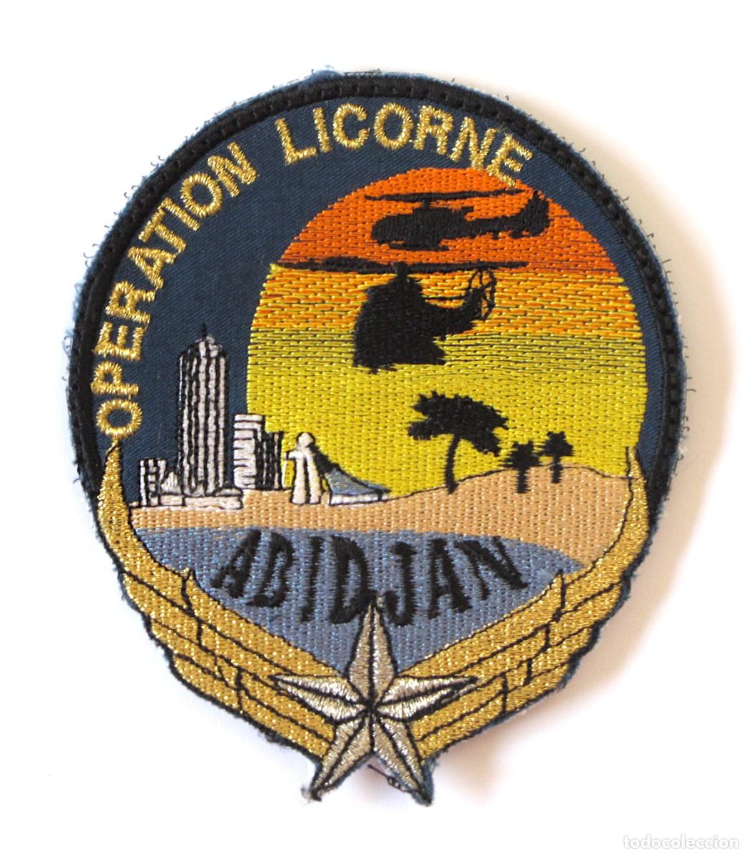 Militaria: PARCHE OPERATION LICORNE - EJERCITO FRANC&Eacute;S - ABIDJAN - COSTA DE MARFIL
