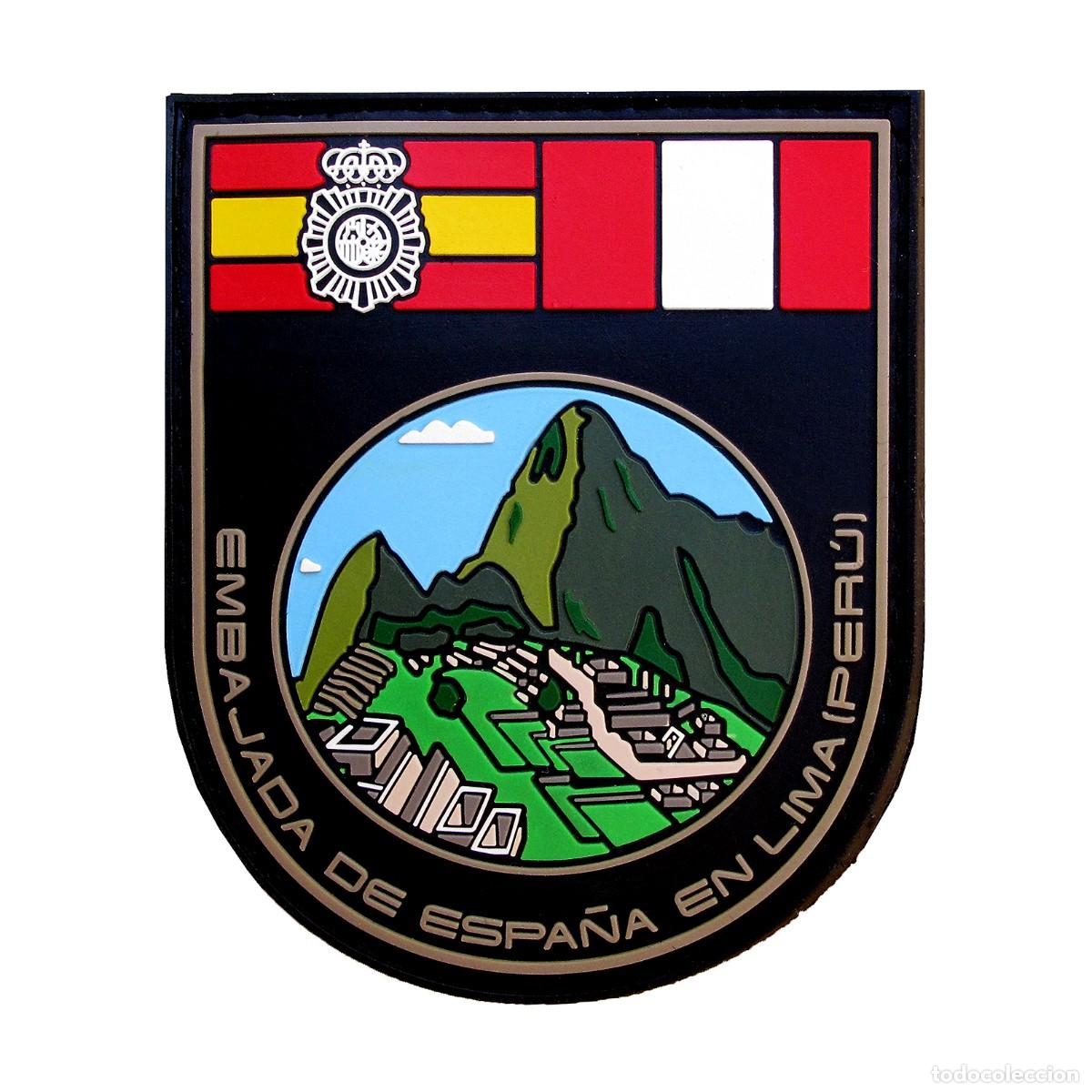Militaria: PARCHE POLICIA NACIONAL - EMBAJADA DE ESPA&Ntilde;A EN LIMA - PERU