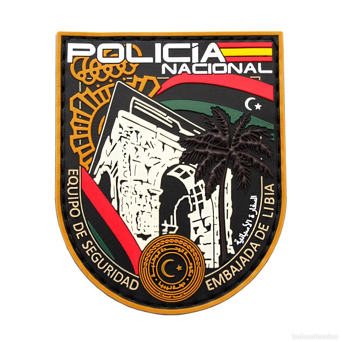 Militaria: PARCHE POLICIA NACIONAL - EQUIPO DE SEGURIDAD EMBAJADA DE LIBIA