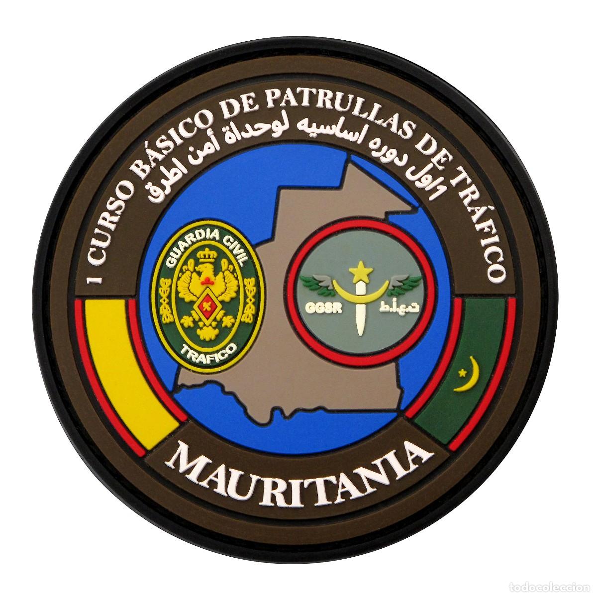 Militaria: PARCHE GUARDIA CIVIL - 1 CURSO BASICO DE PATRULLAS DE TRAFICO - MAURITANIA
