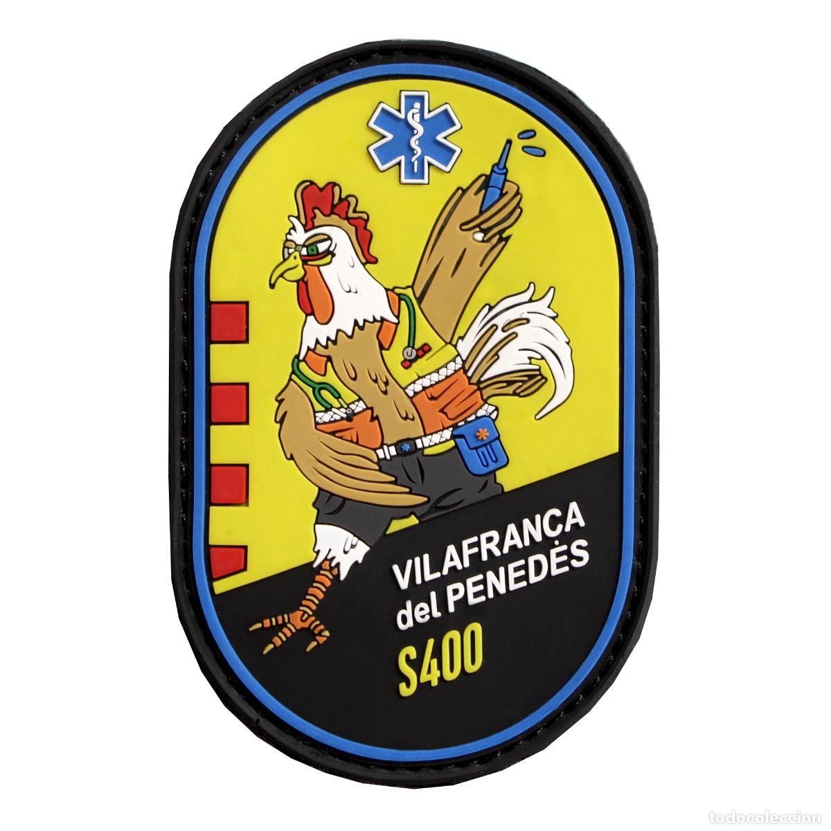 Militaria: PARCHE EMERGENCIES MEDIQUES VILAFRANCA DEL PENEDES S400 AMBULANCIAS