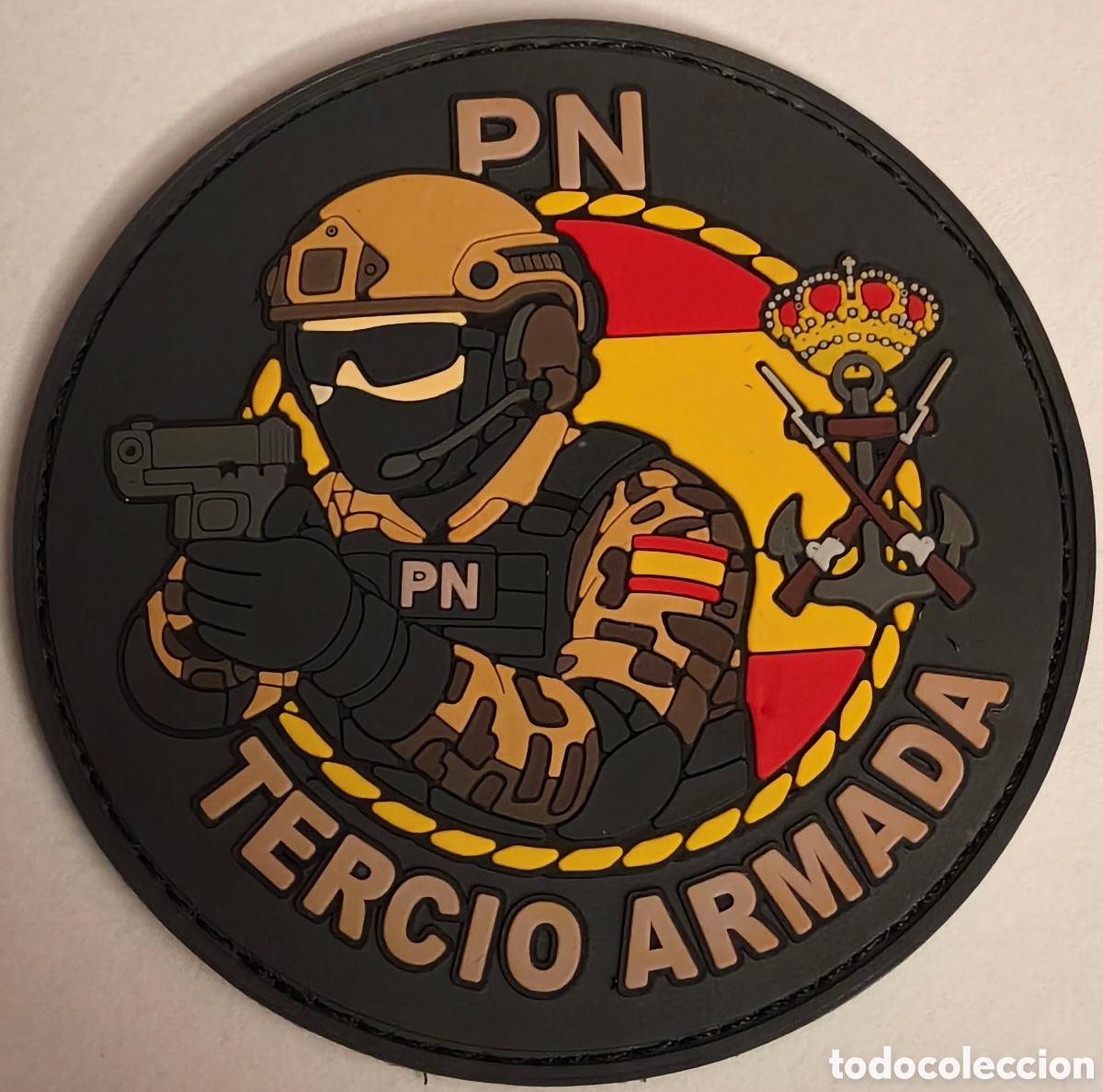 Militaria: PARCHE EMBLEMA DE BRAZO EN GOMA INYECTADA A COLOR CON VELCRO PN TERCIO DE ARMADA