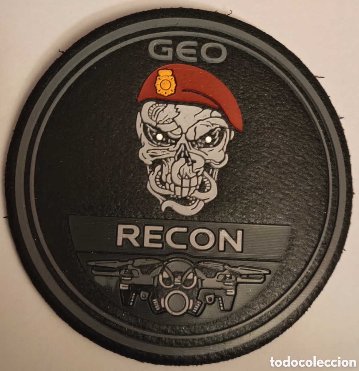 Militaria: PARCHE EMBLEMA DE BRAZO INYECTADO A COLOR CON VELCRO RECON GEO