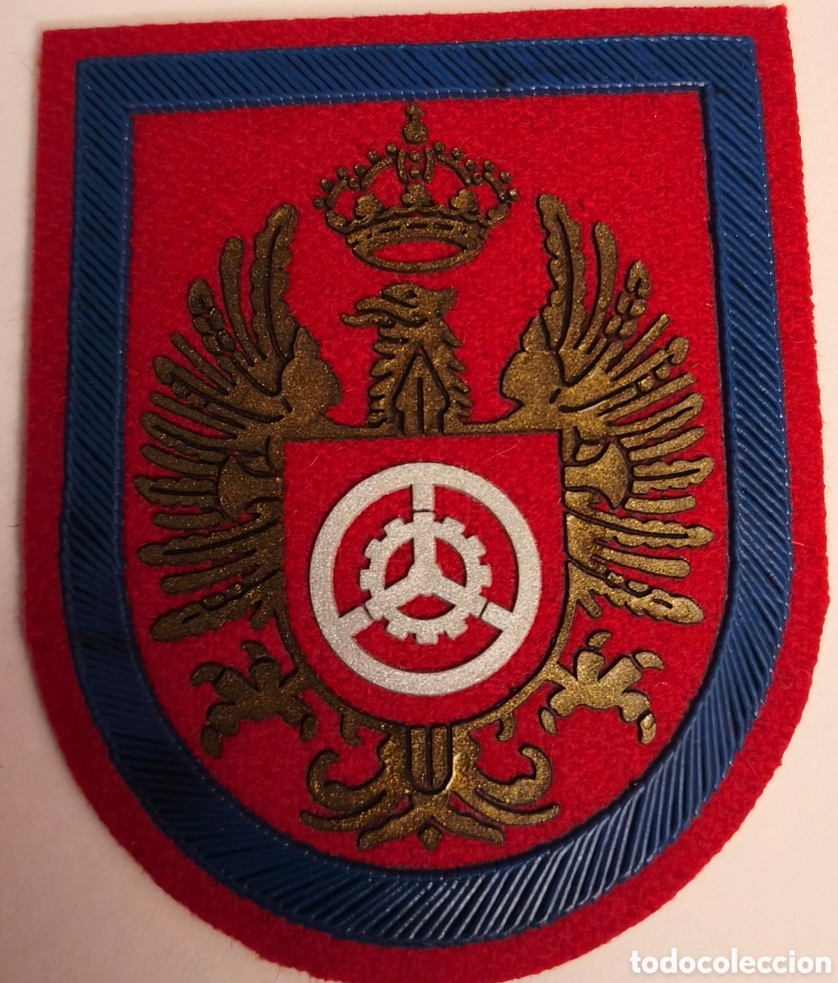 Militaria: PARCHE EMBLEMA DE BRAZO INYECTADO A COLOR DEL REGIMIENTO DE AUTOM&Oacute;VILES DE LA RESERVA GENERAL