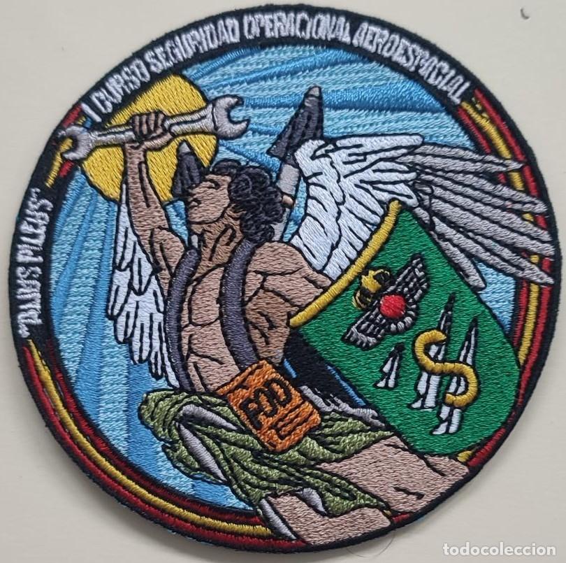 Militaria: PARCHE BORDADO DEL EJ&Eacute;RCITO DEL AIRE. CURSO DE SEGURIDAD OPERACIONAL AEROESPACIAL