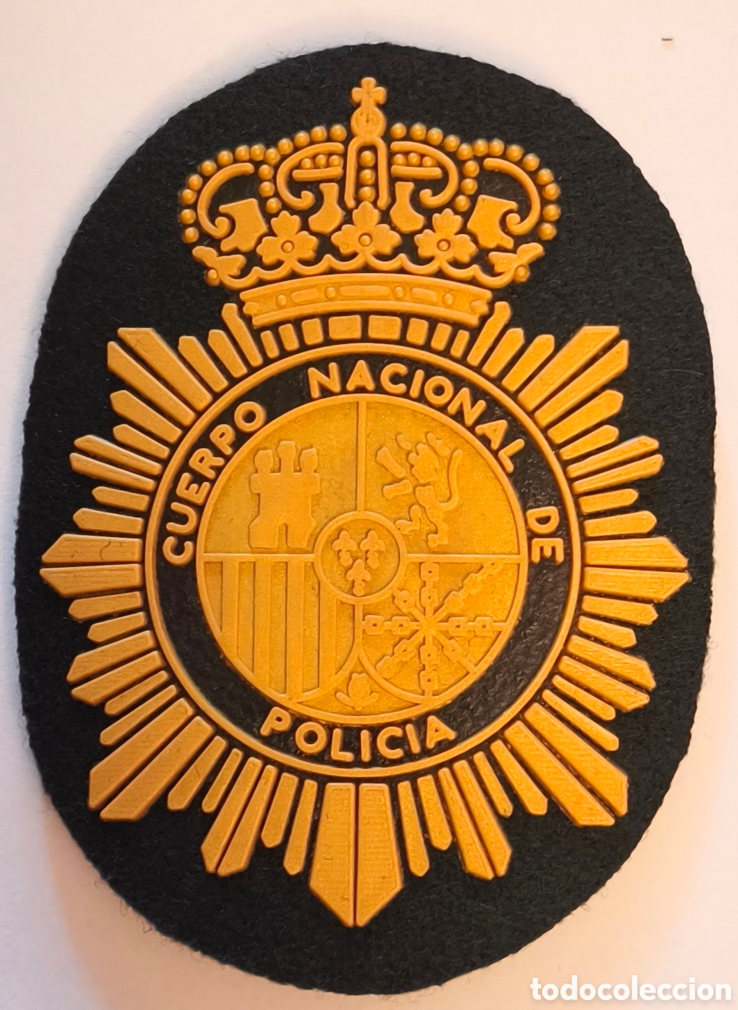 Militaria: PARCHE EMBLEMA DE PECHO FONDO AZUL CON VELCRO ESCUDO P. NACIONAL