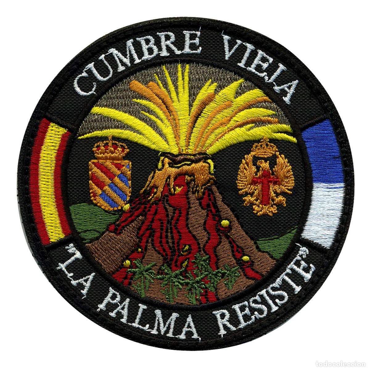 Militaria: PARCHE CUMBRE VIEJA - LA PALMA RESISTE - UME/EJERCITO