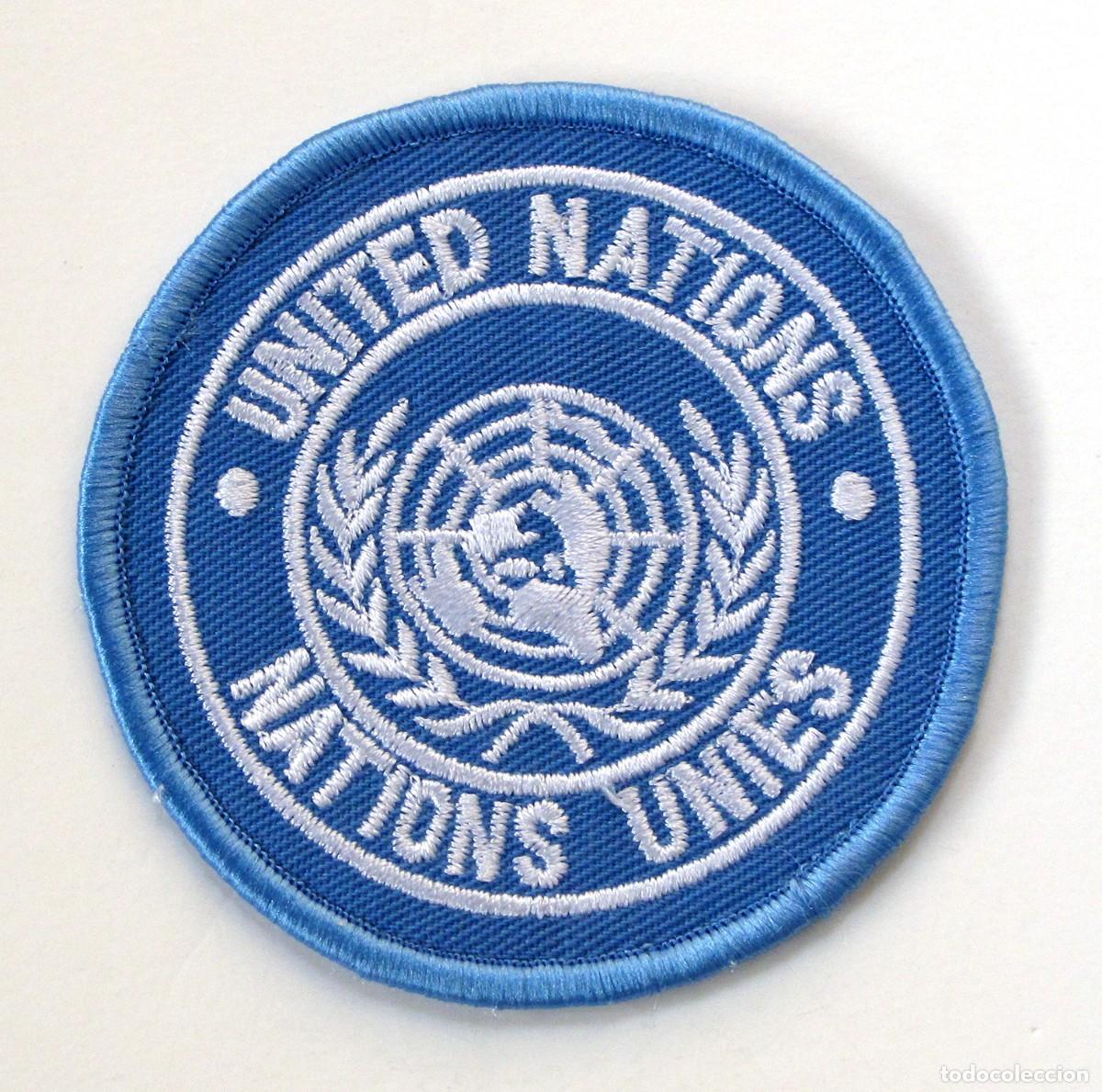 Militaria: PARCHE NACIONES UNIDAS CASCOS AZULES ONU