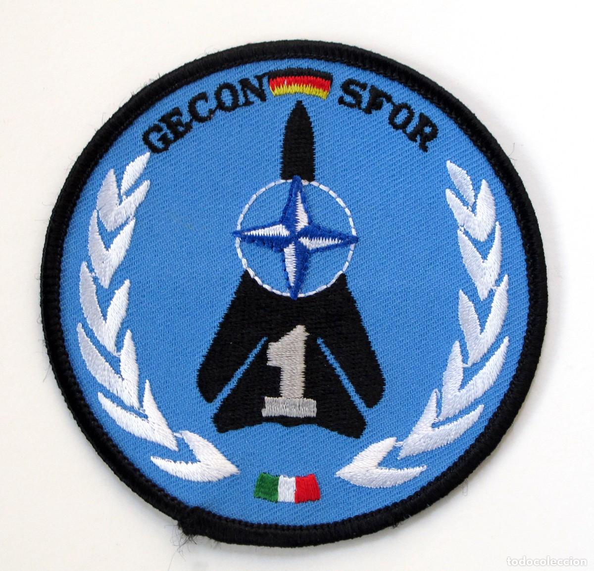 Militaria: PARCHE GECON - SFOR GUERRA BALCANES - CONTINGENTE AEREO ALEMANIA - ITALIA