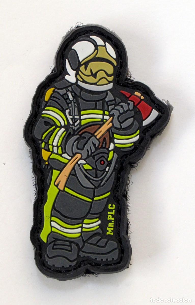 Militaria: PARCHE FIGURA BOMBERO