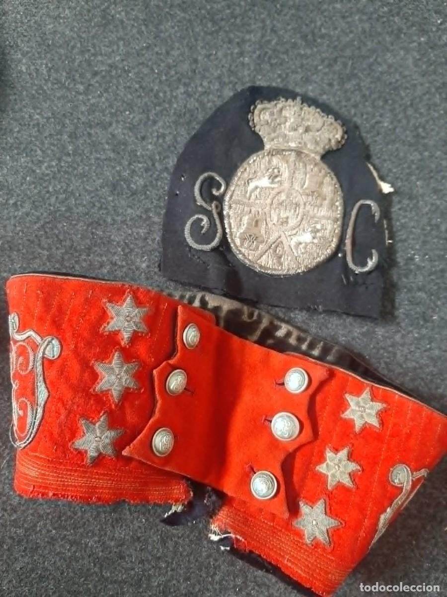 Militaria: bordados de capitan guardia civil alfonso xii (cuello capa + escudo)