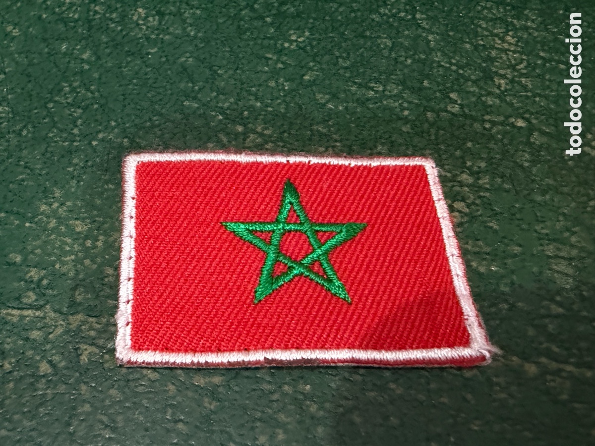 Militaria: Parche de brazo - Bandera de Marruecos