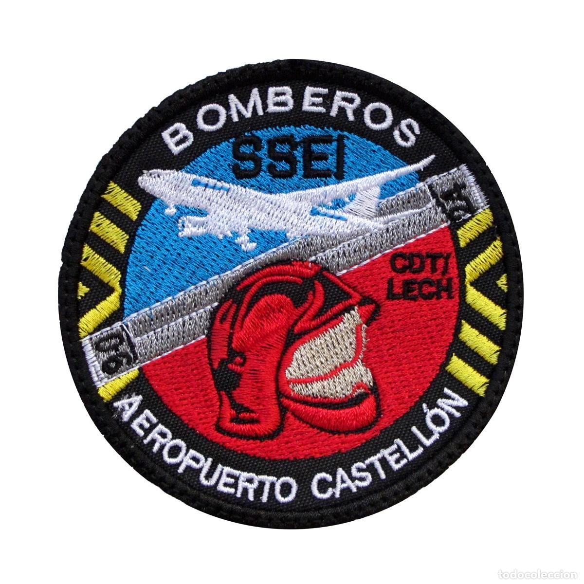 Militaria: PARCHE BOMBEROS AEROPUERTO DE CASTELLON
