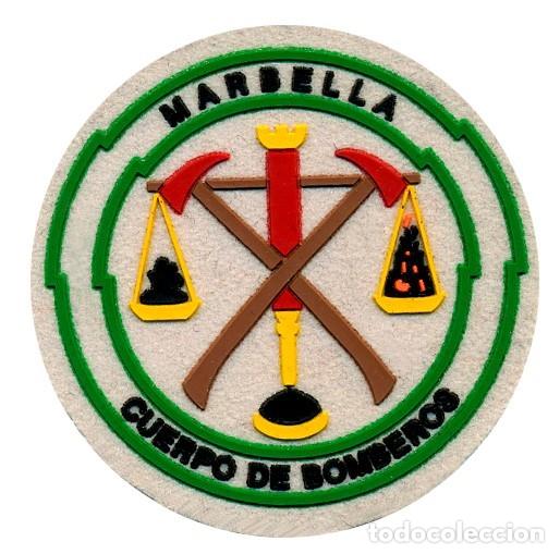 Militaria: PARCHE CUERPO DE BOMBEROS MARBELLA